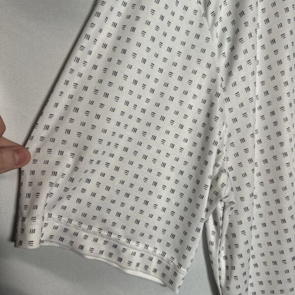 Mens Large Big And Tall Polo Shirt Callaway OptiDri White and Grey Short Sleeve - Picture 2 of 9